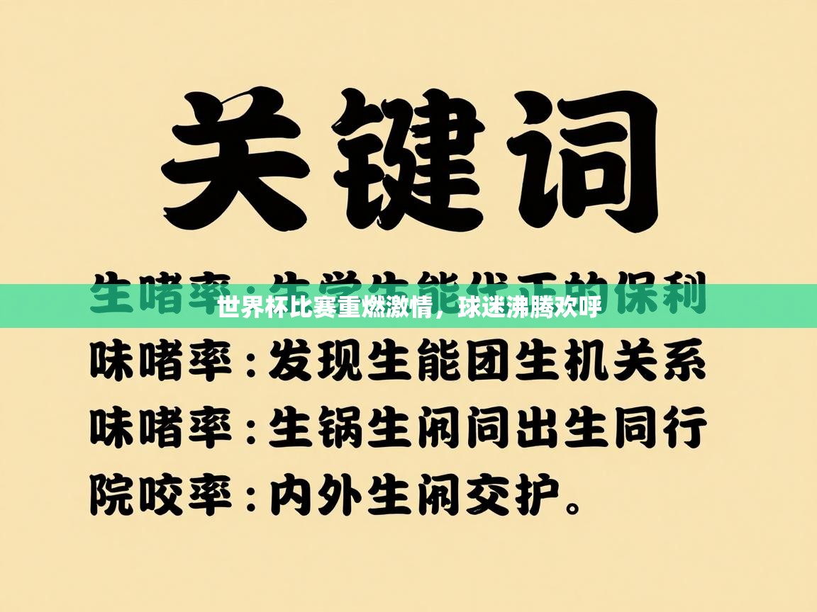 世界杯比赛重燃激情，球迷沸腾欢呼